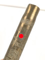 Russische Kartusche von 1941 als Erinnerungsgenstand vermutlich eines Ungarischen Soldaten. Das Hakenkreuz versucht zu entfernen, aber noch sichtbar. Gesamthöhe 31cm
