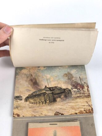 Kriegsopfer Wandkalender der Nationalsozialistischen Kriegsopferversorgung 1943. Maße etwa 16 23cm