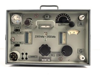 Tornister Empänger Berta , Torn.E.b.U.1, datiert 1939. Sonderausführung 2300- 3100 kHz. Gehäuse überlackiert, Funktion nicht geprüft