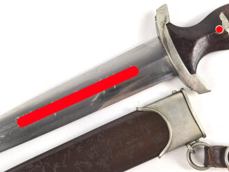 SA Dienstdolch, Hersteller "Josef Münch Brotterode" Getragenes Stück in gutem Gesamtzustand, ungereinigt