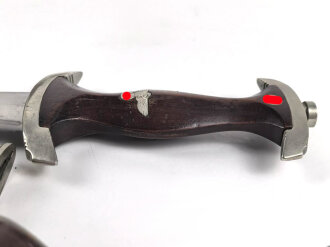 SA Dienstdolch, Hersteller "Josef Münch Brotterode" Getragenes Stück in gutem Gesamtzustand, ungereinigt