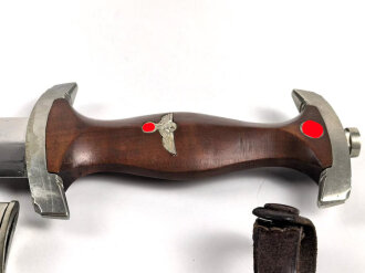 SA Dienstdolch, saubere Klinge von "ROMÜSO Solingen" Getragenes Stück in gutem Gesamtzustand, ungereinigt