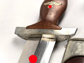 SA Dienstdolch, saubere Klinge von "ROMÜSO Solingen" Getragenes Stück in gutem Gesamtzustand, ungereinigt