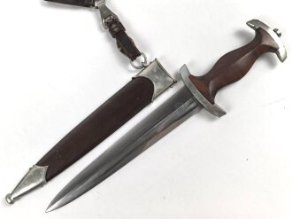 SA Dienstdolch, saubere Klinge von "ROMÜSO Solingen" Getragenes Stück in gutem Gesamtzustand, ungereinigt