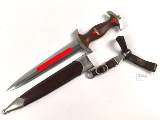 SA Dienstdolch, saubere Klinge von "ROMÜSO Solingen" Getragenes Stück in gutem Gesamtzustand, ungereinigt