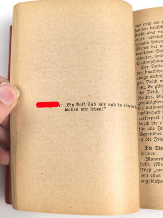 "Politische Fibel Richtlinien für die poltisch-weltanschauliche Schulung" 181 Seiten, DIN A6