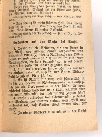 1. Weltkrieg "Das Kriegsgebetbüchlein des katholischen Soldaten" datiert 1916, 63 Seiten, DIN A6