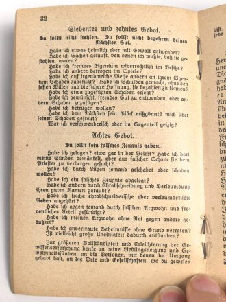 1. Weltkrieg "Das Kriegsgebetbüchlein des katholischen Soldaten" datiert 1916, 63 Seiten, DIN A6