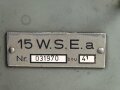 15 Watt Sender Empfänger  a " 15 W.S.E.a" datiert 1941. Frontplatte Originallack, Gehäuse samt Deckel überlackiert
