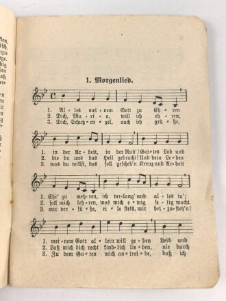 1. Weltkrieg, "Katholisches Soldatengesangbuch" datiert 1915, 64 Seiten, DIN A6