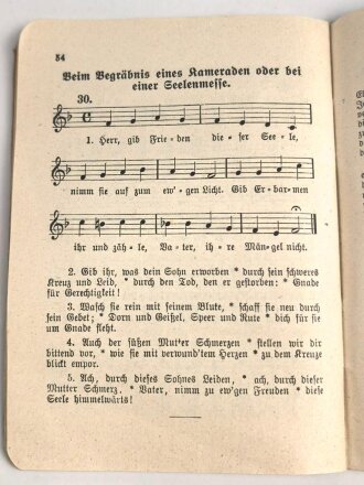 1. Weltkrieg, "Katholisches Soldatengesangbuch" datiert 1915, 64 Seiten, DIN A6