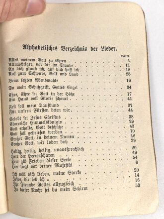 1. Weltkrieg, "Katholisches Soldatengesangbuch" datiert 1915, 64 Seiten, DIN A6