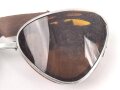 Italien 2.Weltkrieg, Kradmelderbrille, so von deutschen Truppen getragen, weiches Gummi, ungereinigt