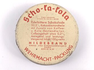 Scho-ka-kola Dose Wehrmacht Packung datiert 1941, leer