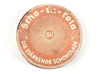 Scho-ka-kola Dose Wehrmacht Packung datiert 1941, leer