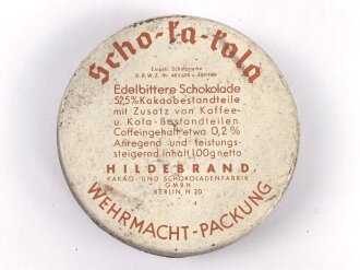 Scho-ka-kola Dose Wehrmacht Packung datiert 1941, leer
