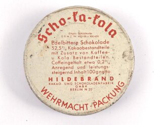 Scho-ka-kola Dose Wehrmacht Packung datiert 1941, leer