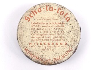 Scho-ka-kola Dose Wehrmacht Packung datiert 1941, leer
