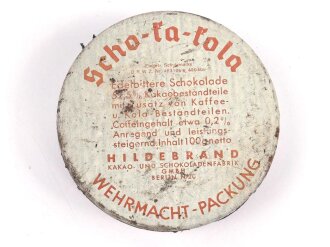 Scho-ka-kola Dose Wehrmacht Packung datiert 1941, leer