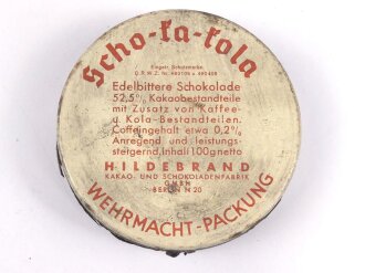 Scho-ka-kola Dose Wehrmacht Packung datiert 1941, leer