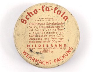 Scho-ka-kola Dose Wehrmacht Packung datiert 1941, leer