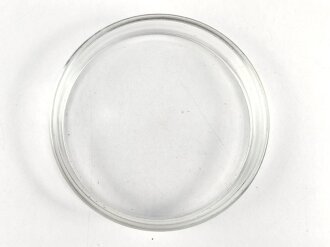 Butterdose Wehrmacht aus oranger Preßmasse. Ungebraucht, mit Glaseinsatz