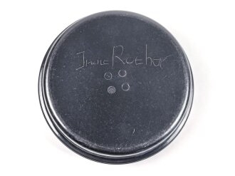 Butterdose Wehrmacht aus schwarzer Preßmasse. Guter Zustand