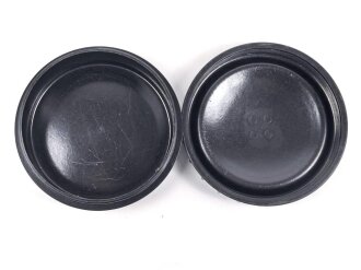 Butterdose Wehrmacht aus schwarzer Preßmasse. Guter Zustand