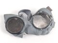 Allgemeine Schutz Brille Wehrmacht in Kunstlederhülle, ungetragenes Stück mit dunklen Ultrasin Gläsern