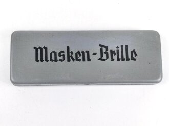 Masken Brille Wehrmacht, nicht ausgegebenes Set aus altem Fabrikbestand