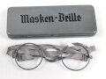 Masken Brille Wehrmacht, nicht ausgegebenes Set aus altem Fabrikbestand
