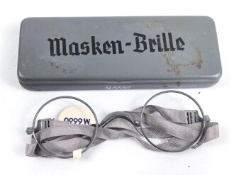 Masken Brille Wehrmacht, nicht ausgegebenes Set aus altem...