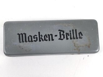 Masken Brille Wehrmacht, nicht ausgegebenes Set aus altem Fabrikbestand