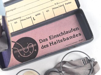 Masken Brille Wehrmacht, nicht ausgegebenes Set aus altem Fabrikbestand
