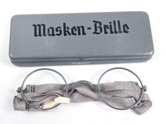 Masken Brille Wehrmacht, nicht ausgegebenes Set aus altem...