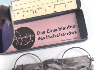 Masken Brille Wehrmacht, nicht ausgegebenes Set aus altem Fabrikbestand