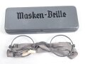 Masken Brille Wehrmacht, nicht ausgegebenes Set aus altem Fabrikbestand