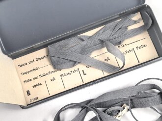 Masken Brille Wehrmacht, nicht ausgegebenes Set aus altem Fabrikbestand