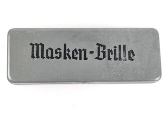 Masken Brille Wehrmacht, nicht ausgegebenes Set aus altem Fabrikbestand