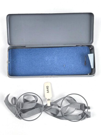 Masken Brille Wehrmacht, nicht ausgegebenes Set aus altem Fabrikbestand