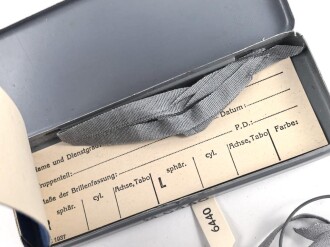 Masken Brille Wehrmacht, nicht ausgegebenes Set aus altem Fabrikbestand