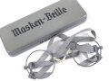Masken Brille Wehrmacht, nicht ausgegebenes Set aus altem Fabrikbestand