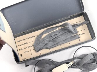 Masken Brille Wehrmacht, nicht ausgegebenes Set aus altem Fabrikbestand