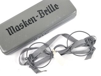 Masken Brille Wehrmacht, nicht ausgegebenes Set aus altem...