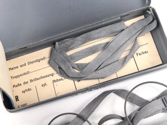 Masken Brille Wehrmacht, nicht ausgegebenes Set aus altem Fabrikbestand