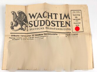 Wacht im Südosten, Deutsche Soldatenzeitung, 4 Seiten, Nummer 578, Ausgabe 13. September 1941