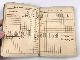 Soldbuch Heer, ausgestellt am 24.2.1944 , dazu die Verleihungsurkunde für das Eiserene Kreuz 2. Klasse