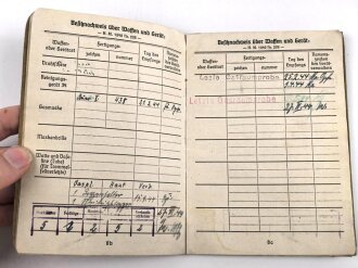 Soldbuch Heer, ausgestellt am 24.2.1944 , dazu die Verleihungsurkunde für das Eiserene Kreuz 2. Klasse