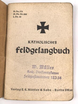 "Katholisches Feldgesangbuch" 95 Seiten,...