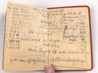 "1945 - Kalender" von einem Soldaten in Kriegsgefangenschaft, Kleinformat